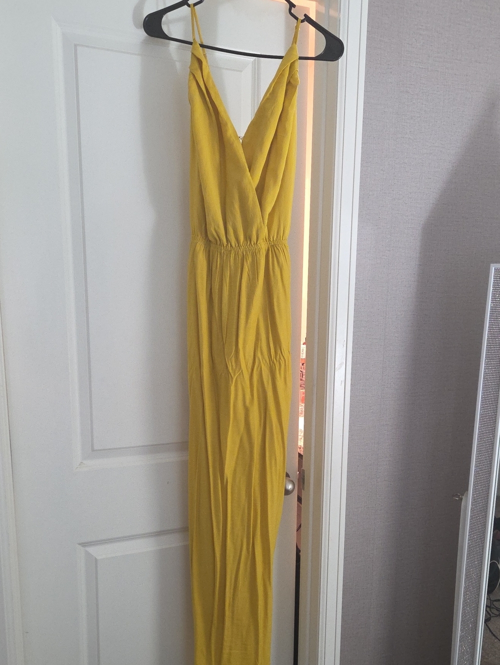 lovestitch Yellow Spaghetti-Strap Maxi Dress